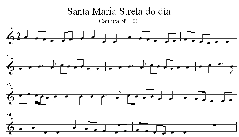 Santa Maria Strela Do Dia – Alfonso X El Sabio Sheet music for